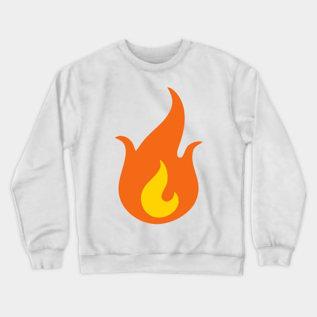 Fire Flame Emoticon Icon Crewneck Sweatshirt by AnotherOne